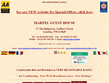 Tablet Screenshot of martelguesthouse.co.uk